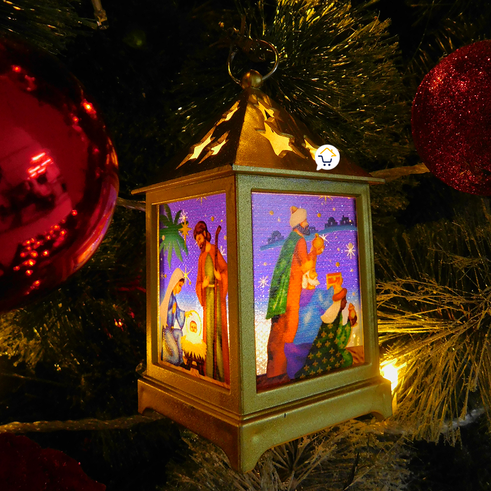 Miniatura 3 de Pesebre Farol Cuadrado Vela ZF045D